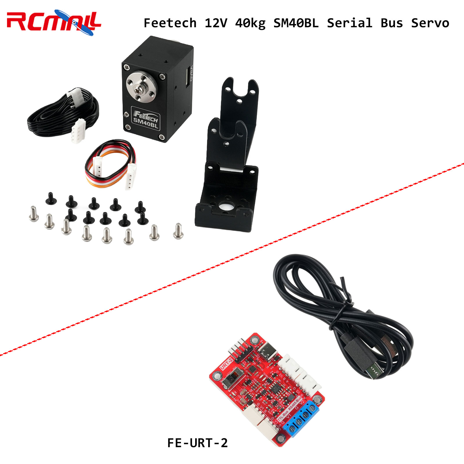 Robot Arm Motor - Servomoteurs Feetech 12V 40kg SM40BL à