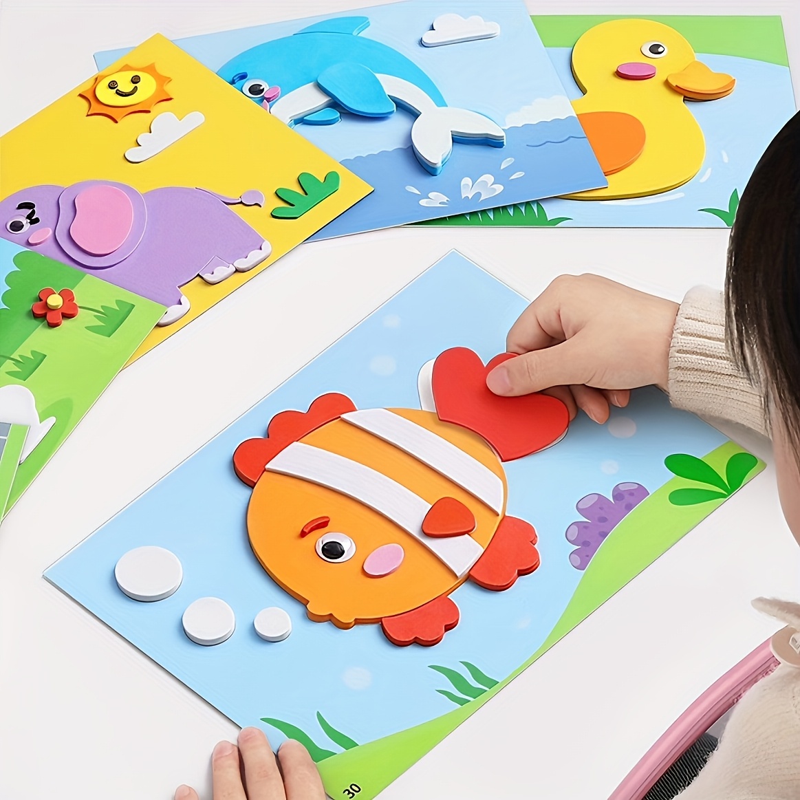 Science Toys Diy - Autocollants 3D pour enfants, jetables, autocollants