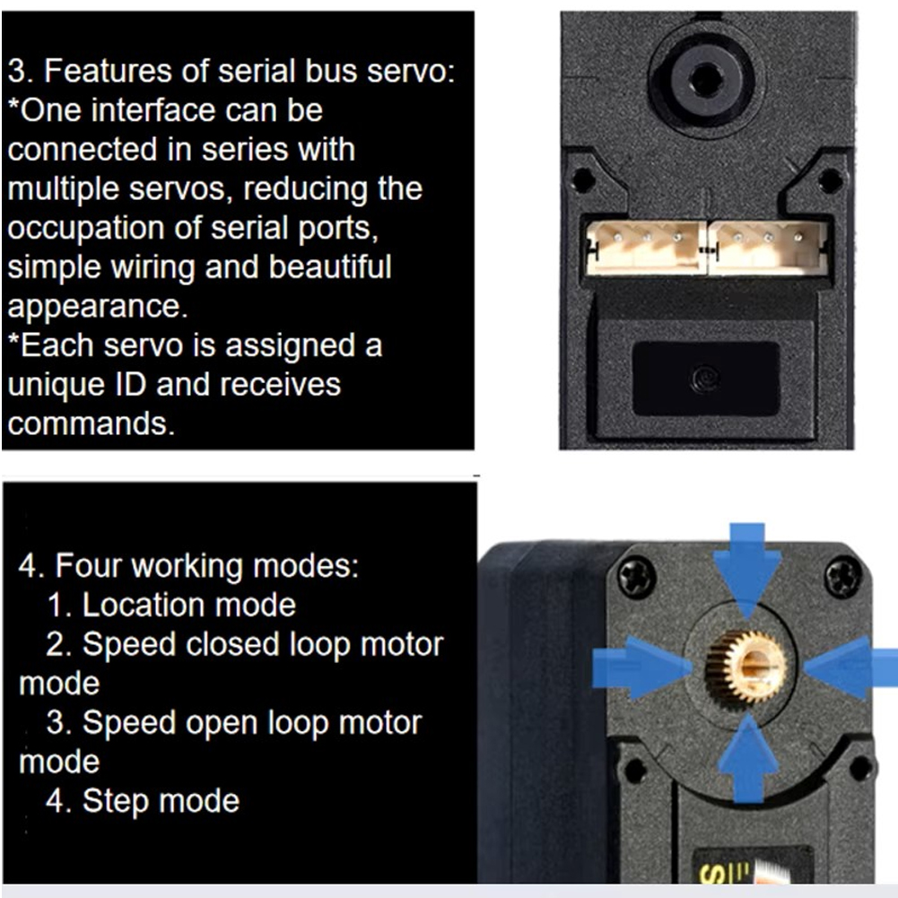 Feetech 7.4V 19KG ST-3215 Bus  - Robot Arm Motor avis et prix