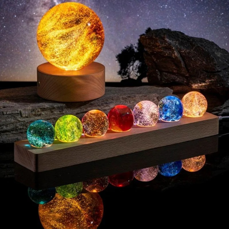Boule d'étoile en verre coloré - Solar System Orrery avis et prix